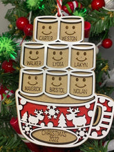 Load image into Gallery viewer, Hot Cocoa Marshmallow Personalized Ornament  Family Ornament
