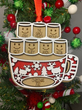 Load image into Gallery viewer, Hot Cocoa Marshmallow Personalized Ornament  Family Ornament
